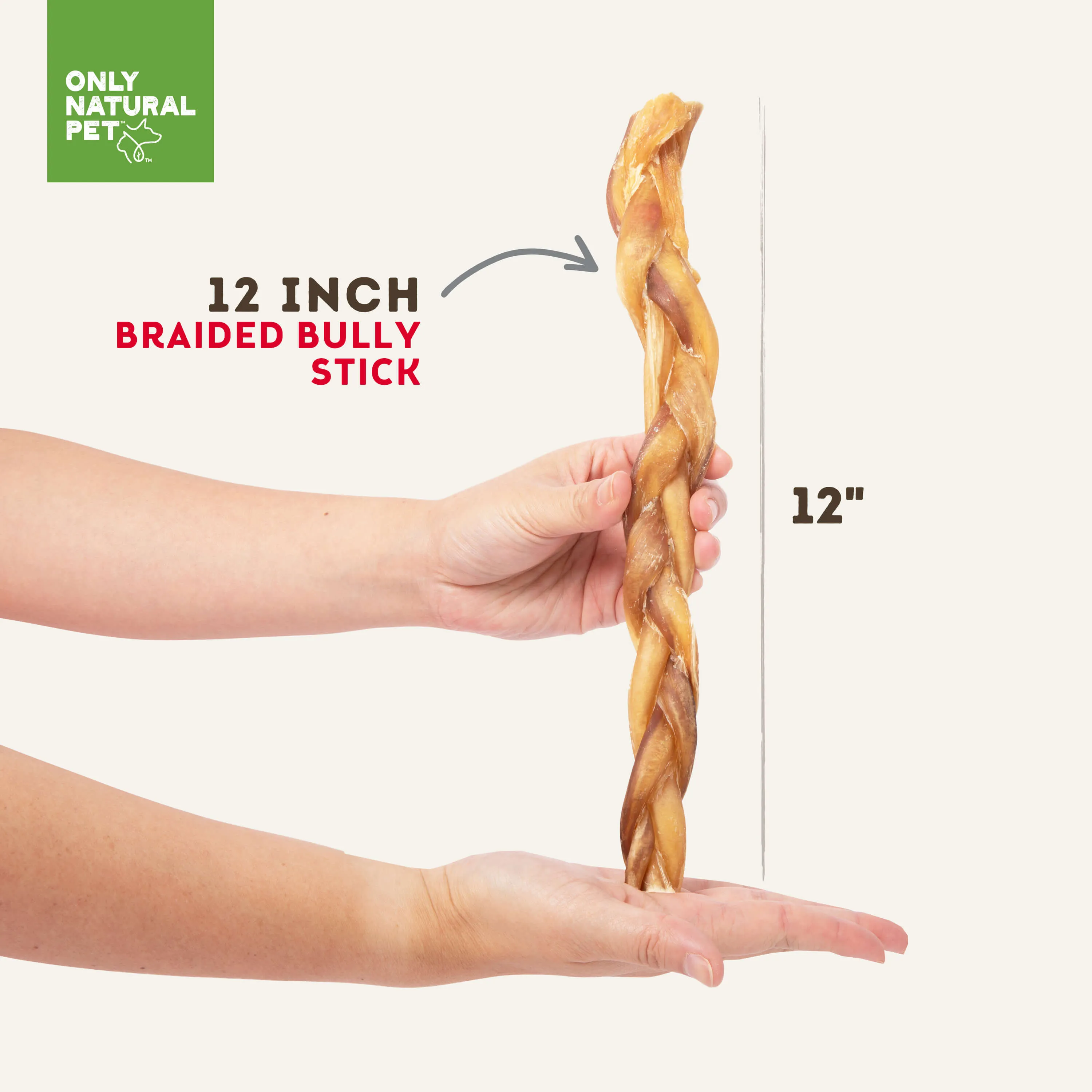 Only Natural Pet Braided Bully Sticks for Dogs