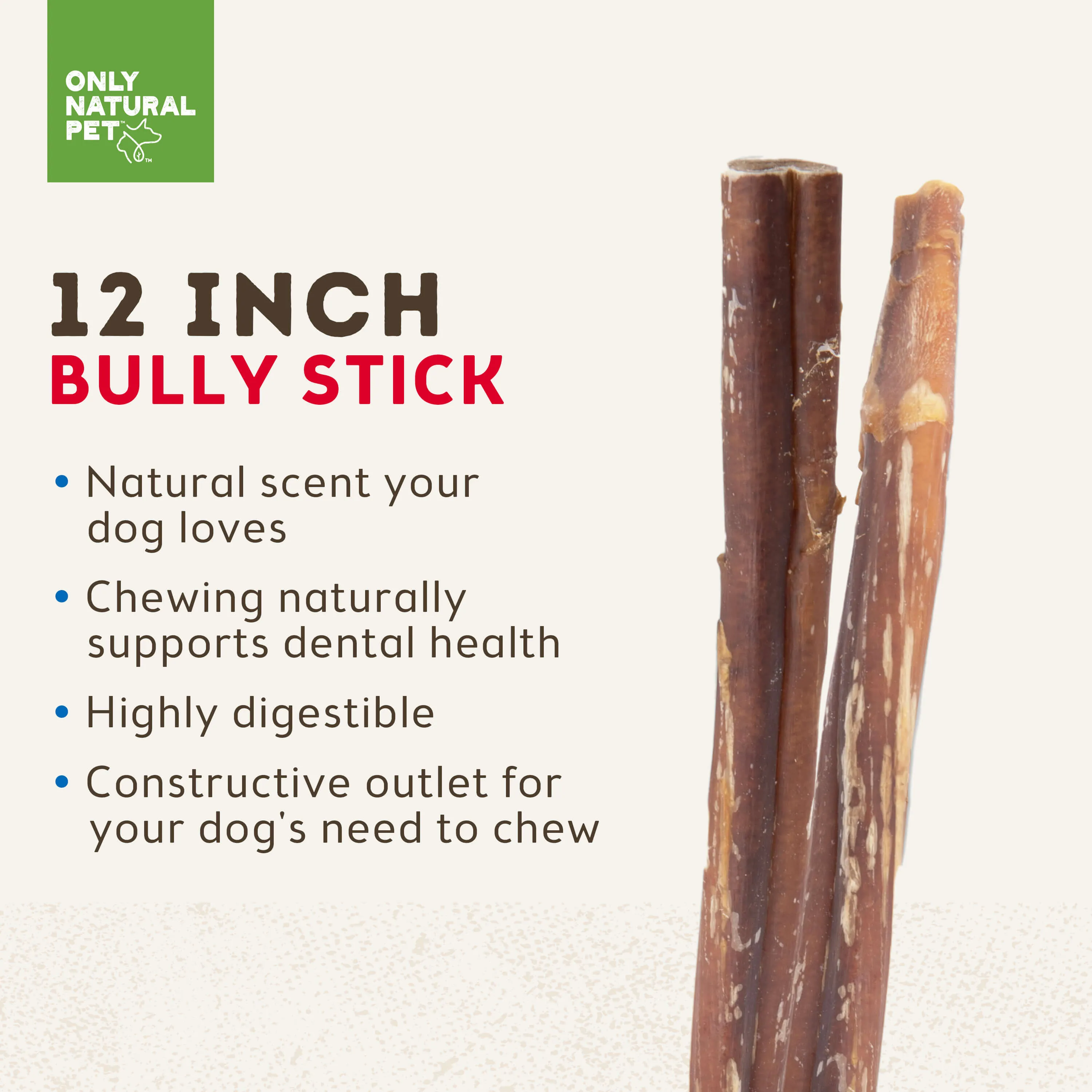 Only Natural Pet Free Range Bully Sticks for Dogs