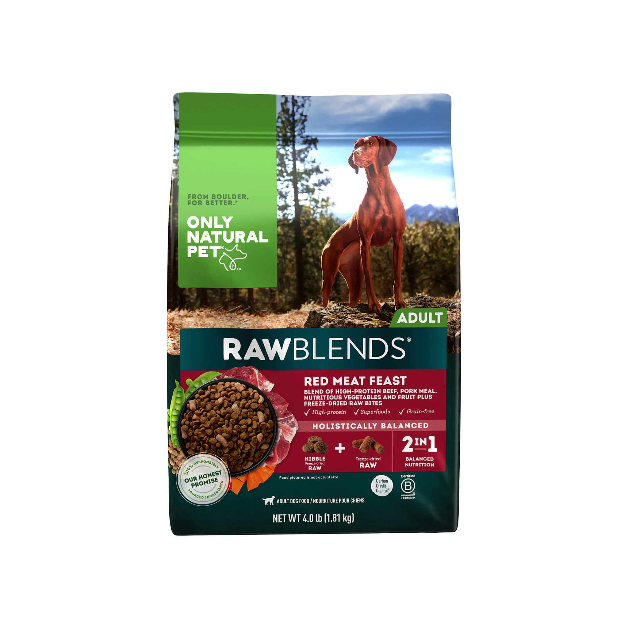 Only Natural Pet Raw Blends Red Meat Feast Raw Grain Free Dog Food