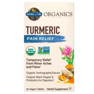 Org Turmeric Pain Relief 30 Tabs by Garden Of Life