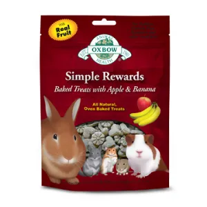 Oxbow Simple Rewards Baked Treats with Apple & Banana 3oz