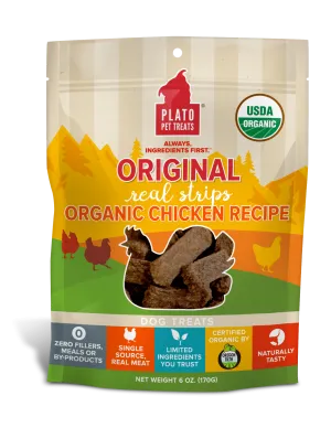 Plato Organic Chicken Strips Dog Treats