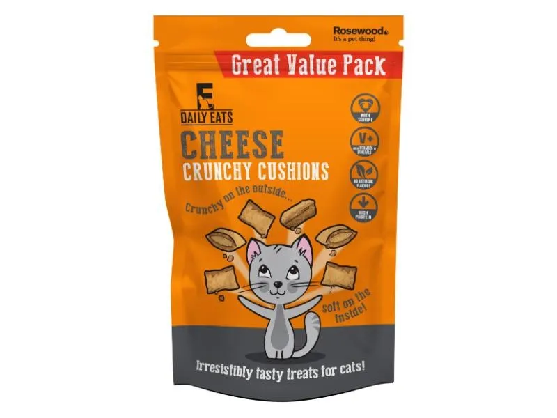 Rosewood Daily Eats Crunchy Cheese Cushions Cat Treats Value Pack 200g