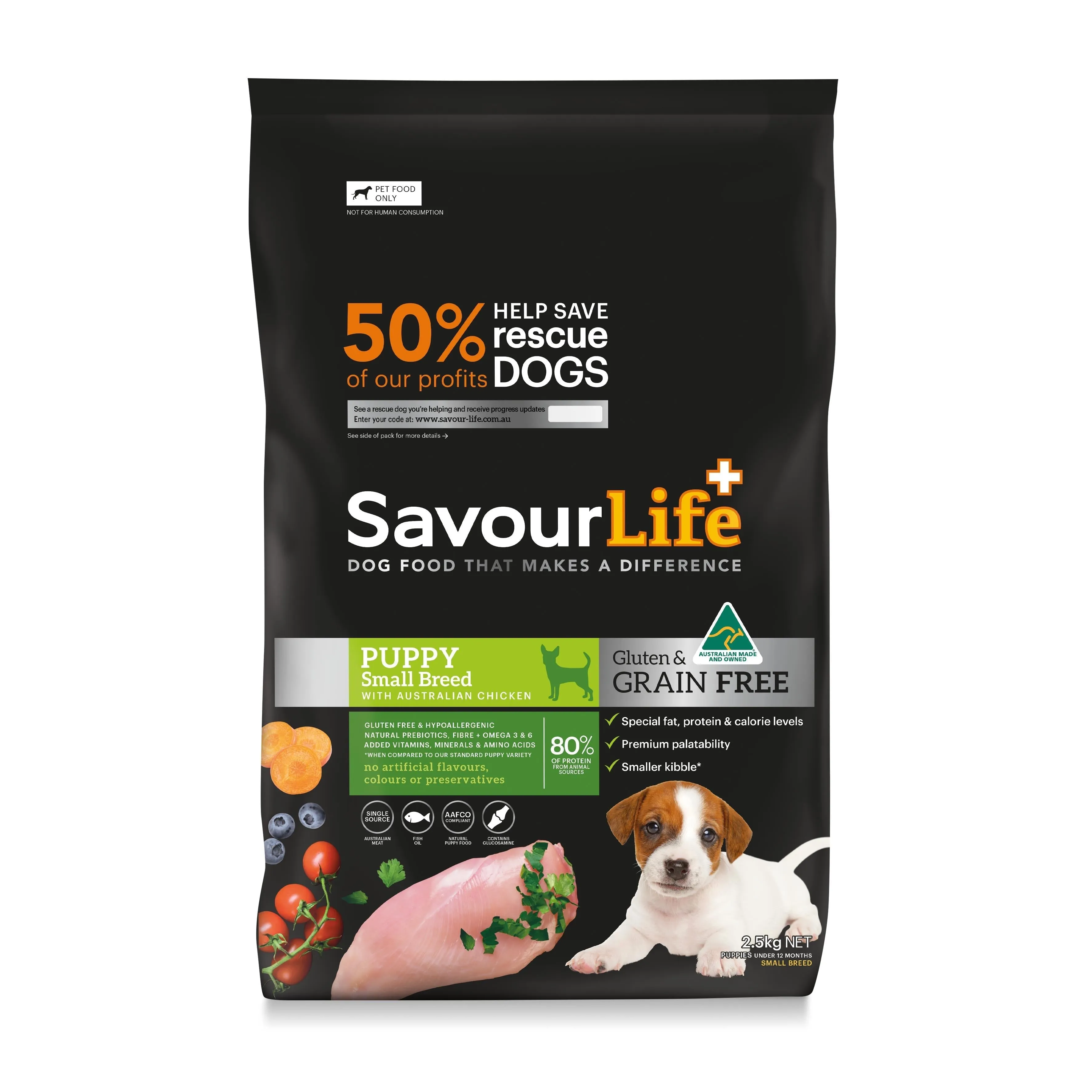 SavourLife Grain Free Dry Dog Food Chicken Puppy for Small Breed 2.5kg^^^