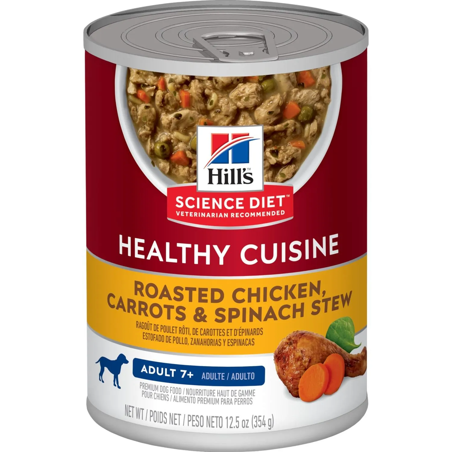 Science Diet Adult 7  Healthy Cuisine Roasted Chicken, Carrots & Spinach Stew Wet Dog Food