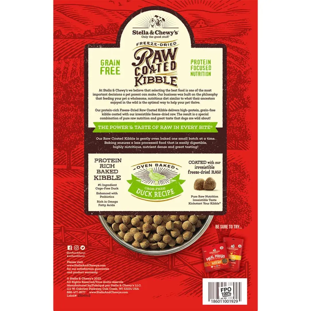 Stella & Chewy's Cage-Free Duck Raw Coated Grain-Free Kibble Dry Dog Food