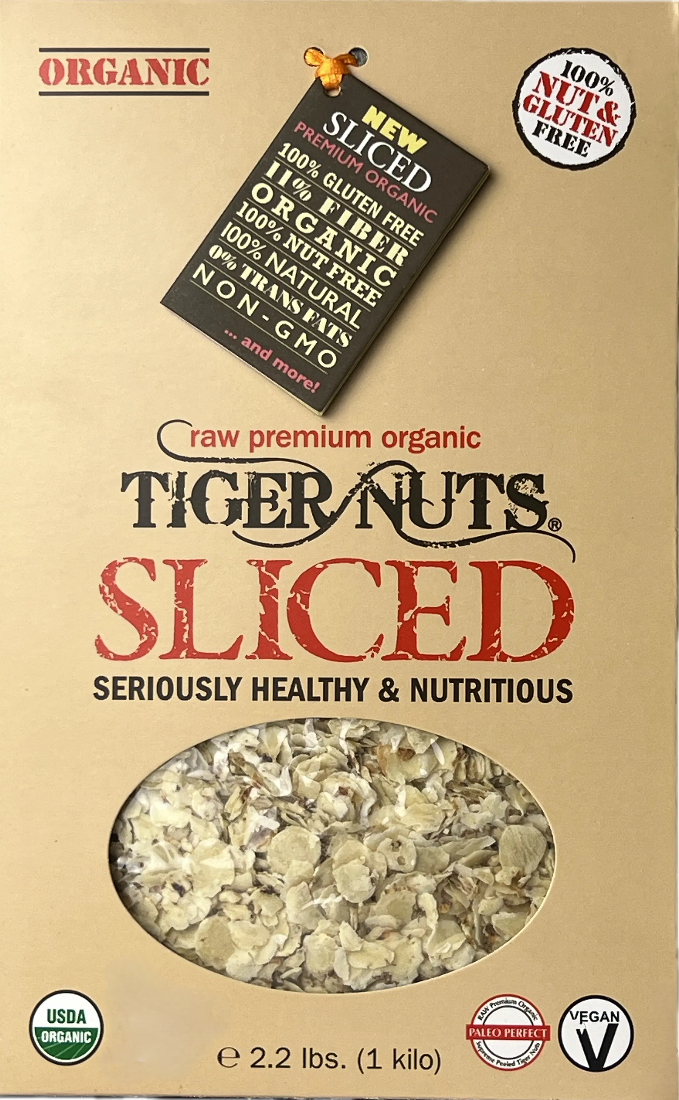 Tiger Nuts Sliced Tiger Nuts in Kilo (2.2 lbs) bag - 10 bags