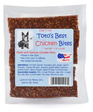 Toto's Best Chicken Bites Dog Treats, 4 oz