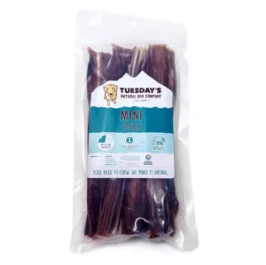 Tuesday's Natural Dog Company Mini Bulls 9-Inch 6-oz, Dog Chew