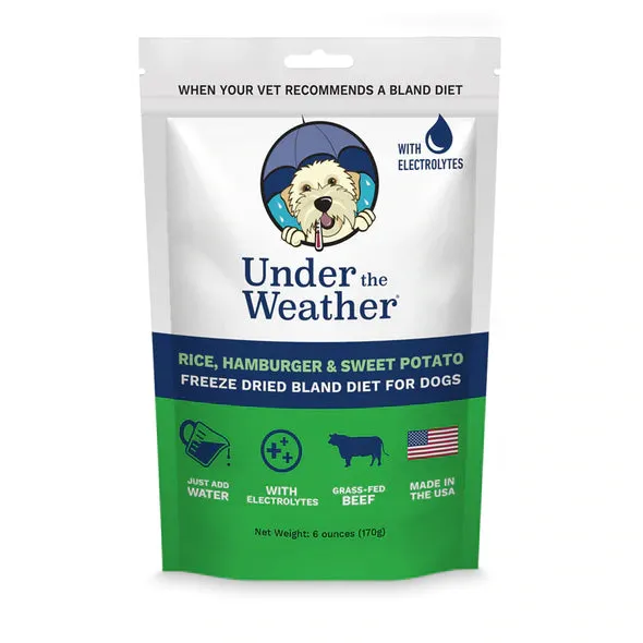 Under the Weather Freeze Dried Diet for Dogs - Rice, Hamburger & Sweet Potato 6oz