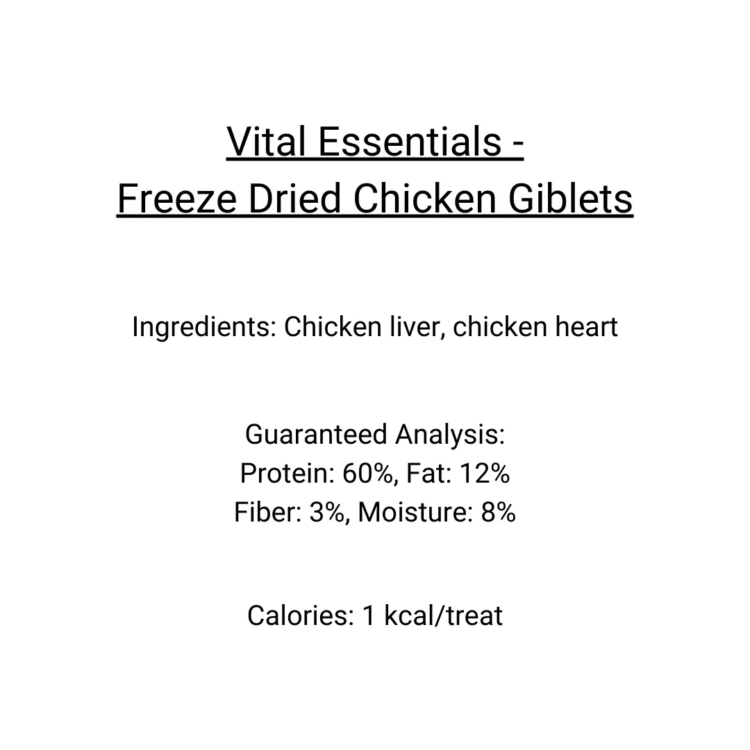 Vital Essentials Freeze-Dried Chicken Giblets