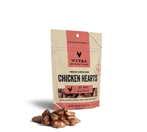 Vital Essentials freeze Dried Chicken Hearts for Cats .8oz