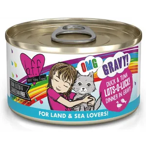 Weruva BFF OMG Duck & Tuna Lots-of-Luck Dinner in Gravy Wet Canned Cat Food